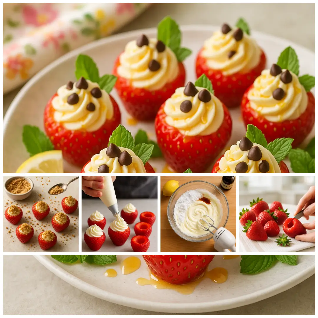 cheesecake-deviled-strawberries-3 Cheesecake Deviled Strawberries
