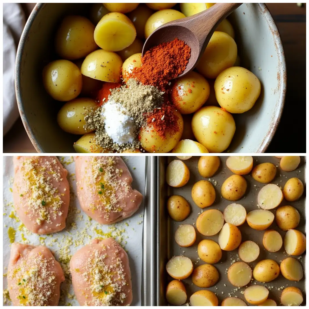 garlic-parmesan-chicken-and-potatoes-(one-pan-dinner)-3 garlic-parmesan-chicken-and-potatoes-(one-pan-dinner)