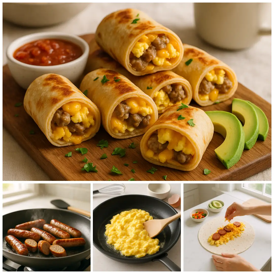 sausage-egg-and-cheese-breakfast-roll-ups-2 Sausage Egg and Cheese Breakfast Roll-Ups