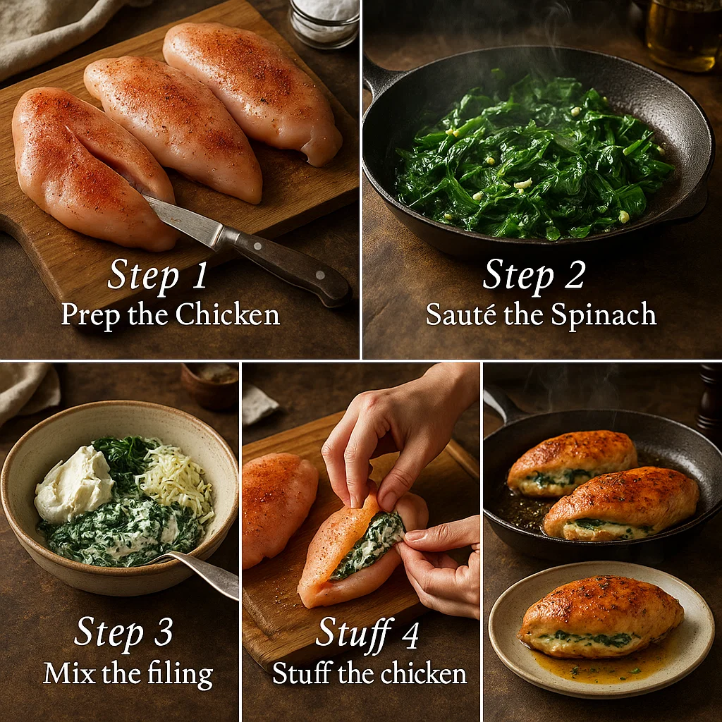 spinach-stuffed-chicken-breasts-1 Spinach Stuffed Chicken Breasts