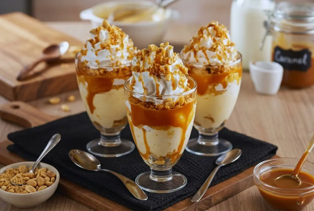Sundae Caramel de Noël – Le Dessert Mousseux et Croquant