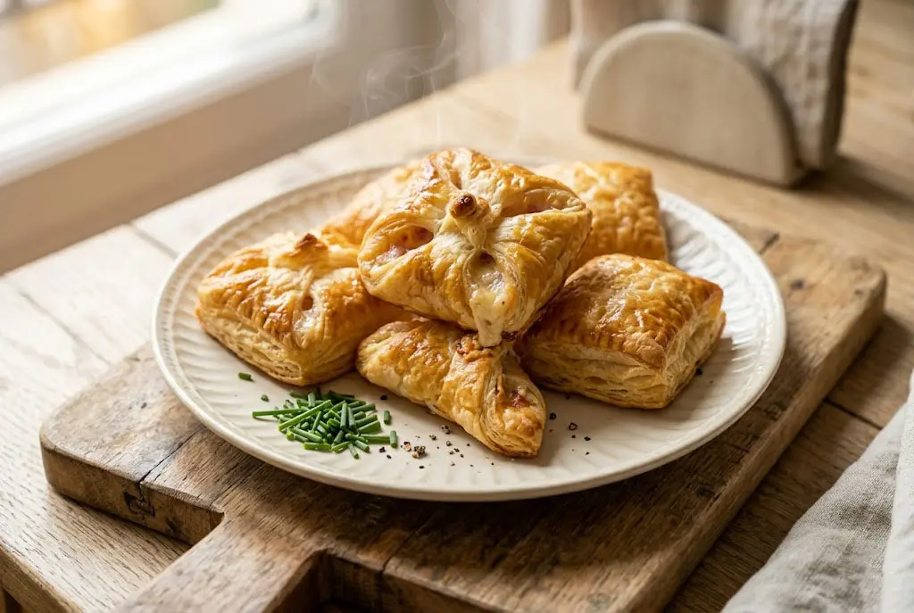 Bouchées feuilletées jambon fromage dorées Bouchées feuilletées au jambon et fromage doré croustillantes