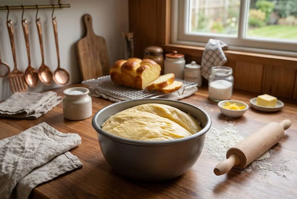 Brioche Tressée Gourmande et Ultra Moelleuse Brioche tressée gourmande avec croûte brillante et texture légère style boulangerie