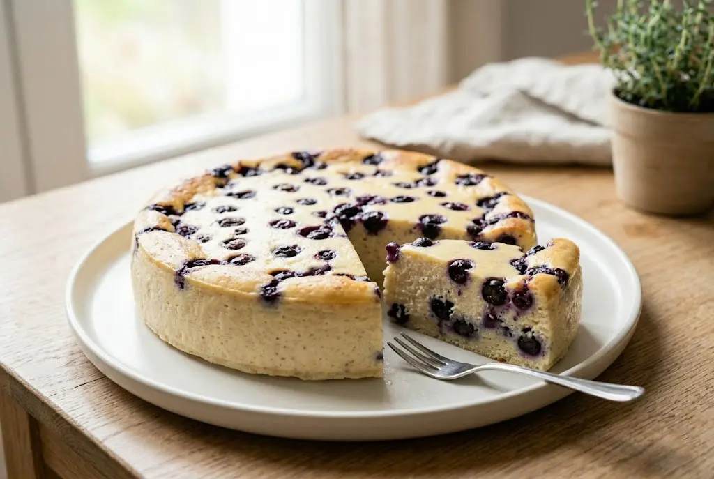 Cheesecake Myrtilles & Banane entier texture crémeuse et légère
